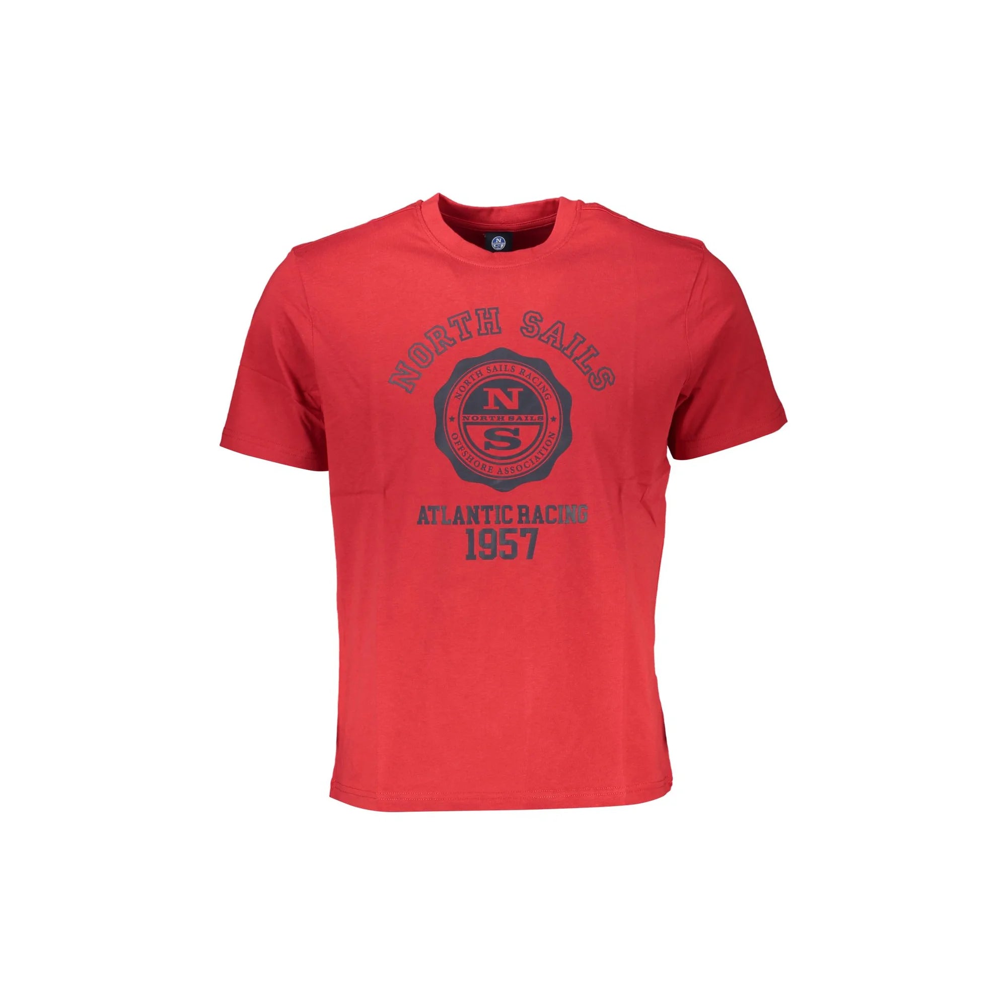 North Sails T-Shirt Maniche Corte Uomo Rossa Stampa Logo Rosso - foto prodotto